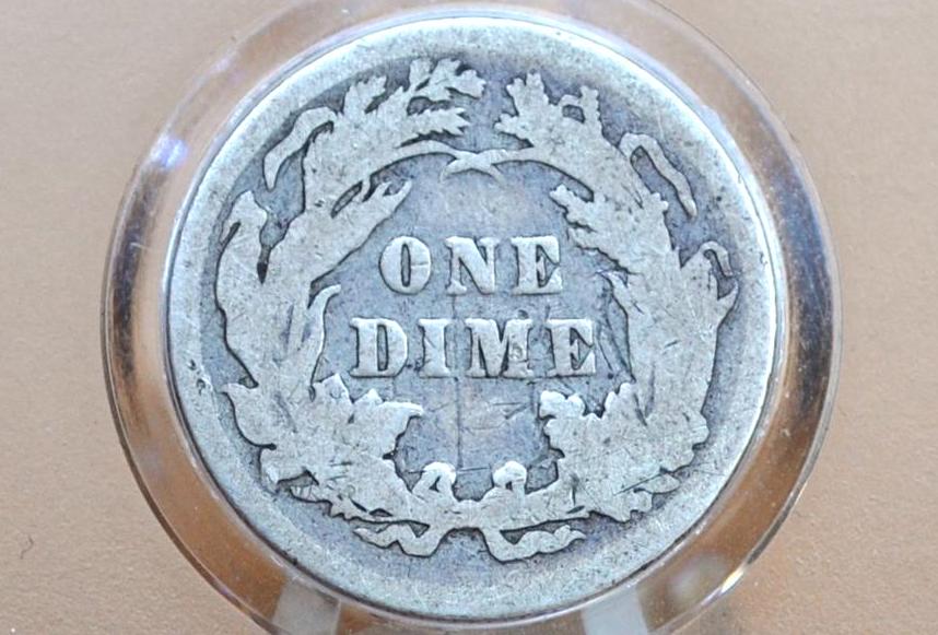 1891 Seated Liberty Dime - VG+ (Very Good-Fine) Grade / Condition - 1891 P Silver Dime / 1891 Liberty Seated Dime