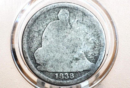 1838-O Seated Liberty Dime - AG/G - Key Date - 1838 O Silver Dime / 1838O Us 1 Dime Liberty Seated 1838 O Mint