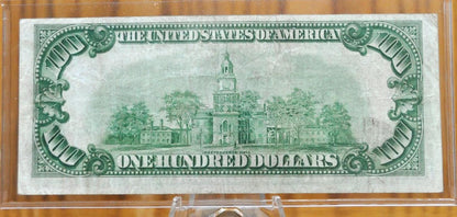 1928 Federal Reserve 100 Dollar Note - Numeral Note, Cleveland (4) - 1928 One Hundred Dollar Note - Fr#2150-D Fancy Repeating Serial Number!