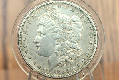 1885-S Morgan Silver Dollar - AU55 (About Uncirculated) Grade, Tough Date! - 1885 S Morgan Dollar Silver Dollar 1885S - Low Mintage Date