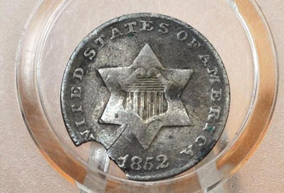 1852 Three Cent Silver US Coin - Choose by / Grade / Condition - 1852 3 Cent - Trimes / Silver 3 Cent Pieces - Good Type Coin