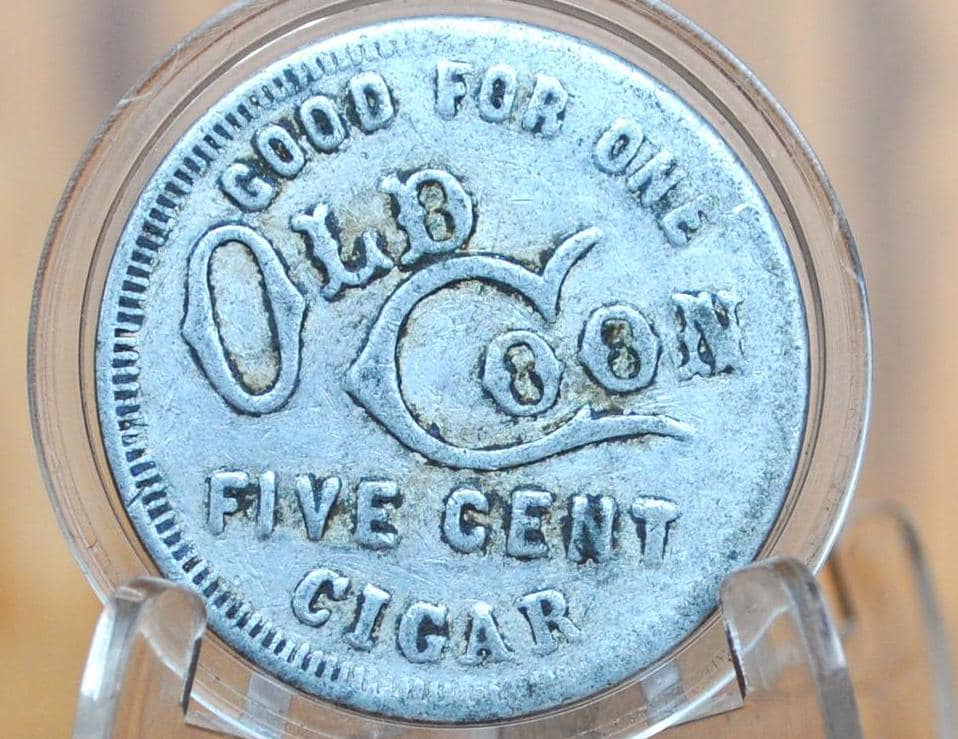 Old Coon Cigar Company Vintage Trade Token - Vintage Exonumia - Classic CIgars -
