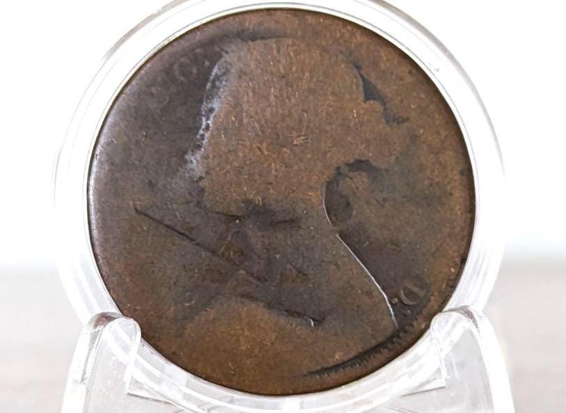 1871 Great Britain One Penny - Very Rare Date - UK Penny 1871 England 1 Cent - Queen Victoria - Bronze -