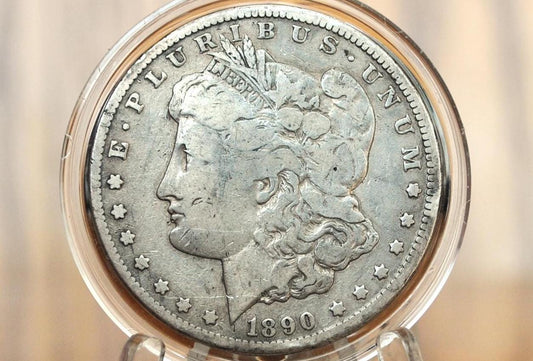1890-CC Morgan Dollar - VF Grade / Condition - Carson City Mint - 1890CC Morgan Silver Dollar 1890 CC Mint Dollar 1890 Silver Dollar