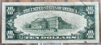 1934-A 10 Dollar North Africa Silver Certificate Yellow Seal - Choose by Grade - 1934 North Africa Ten Dollar Silver Cert 1934 Fr#2309