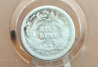 1872-S Half Dime - VG - 1872 S Below Bow Seated Liberty Half Dime - Early American Coin - 1872S Silver Half Dime Liberty Seated 1872 S Mint