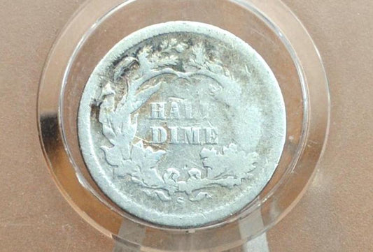 1872-S Half Dime - VG - 1872 S Below Bow Seated Liberty Half Dime - Early American Coin - 1872S Silver Half Dime Liberty Seated 1872 S Mint
