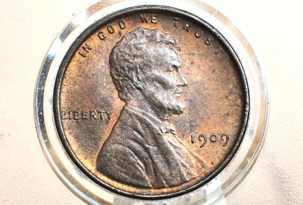 1909 VDB Wheat Penny - Choose by Grade - First Year Issue - Semi-Key Date - Rarer Wheat Penny - 1909 Vdb Lincoln Wheat Penny