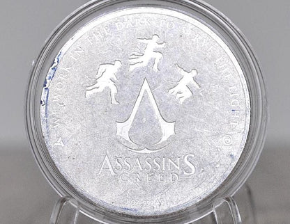 Silver Assassin's Creed Hooded Assassin Coin - Altair Assassin's Creed - .999 Silver - Collectible Gaming Token -