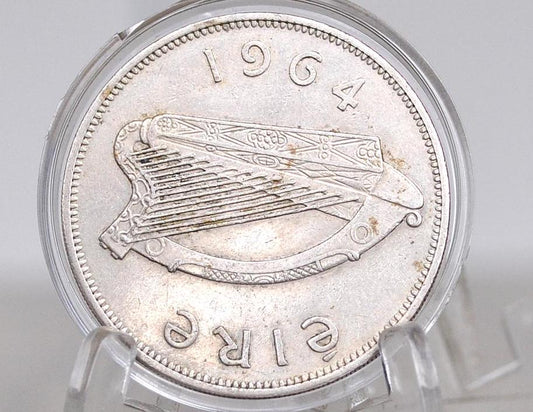 1964 Irish Half Crown - XF Grade / Condition - Great Coin - 1964 1/2 Crown Ireland HalfCrown, Authentic