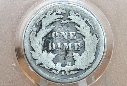 1888-S Seated Liberty Dime - VG - Better Date - 1888 S Silver Dime / 1888 Liberty Seated Dime US 1 Dime From 1800s