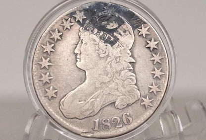 1826 Capped Bust Half Dollar - XF Detail, Damage / Paint; Affordable Price - 1826 Half Dollar US Half Dollar 1826, Rare Early Half