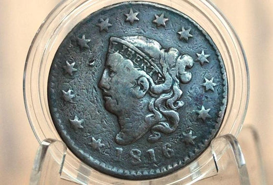 1816 Matron Head Large Cent - Choose by Condition / Grade - US Large Cent 1816 Coronet Liberty Head Cent - 1816 US Cent