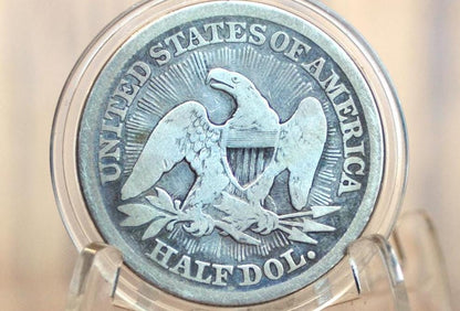 1853 Seated Liberty Half Dollar - VG - 1853 Liberty Seated Silver Half Dollar 1853 - All TreasureHunterCo. Coins are Authentic