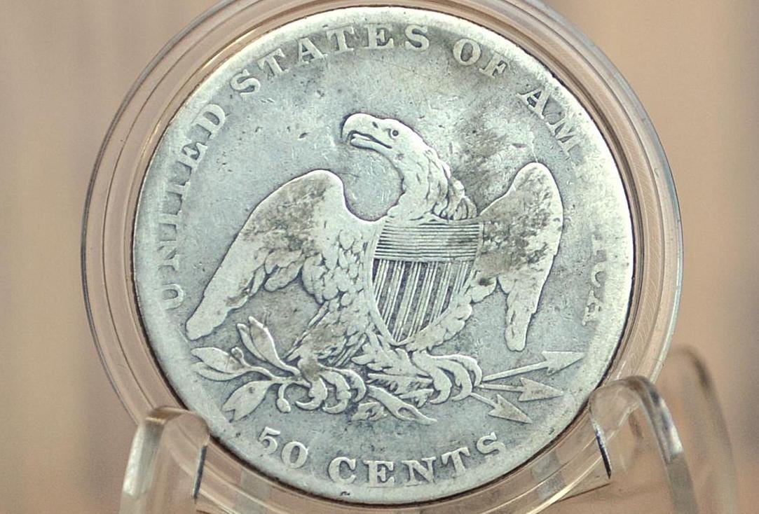 1837 Capped Bust Half Dollar - Fine+; Great Color, Competitive Price - 1837 Half Dollar US Half Dollar 1837