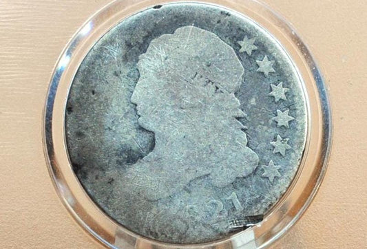 1821 Capped Bust Dime - AG (About Good) - Rare Date - 1821 Bust Dime - Early American Coin - Good Type Coin / Filler