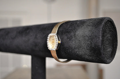 Gleaming Dufonte by Lucien Piccard Gold Toned Diamond Face Watch - Dufonte by Lucien Piccard - Lucien Piccard Watch - Not Working!