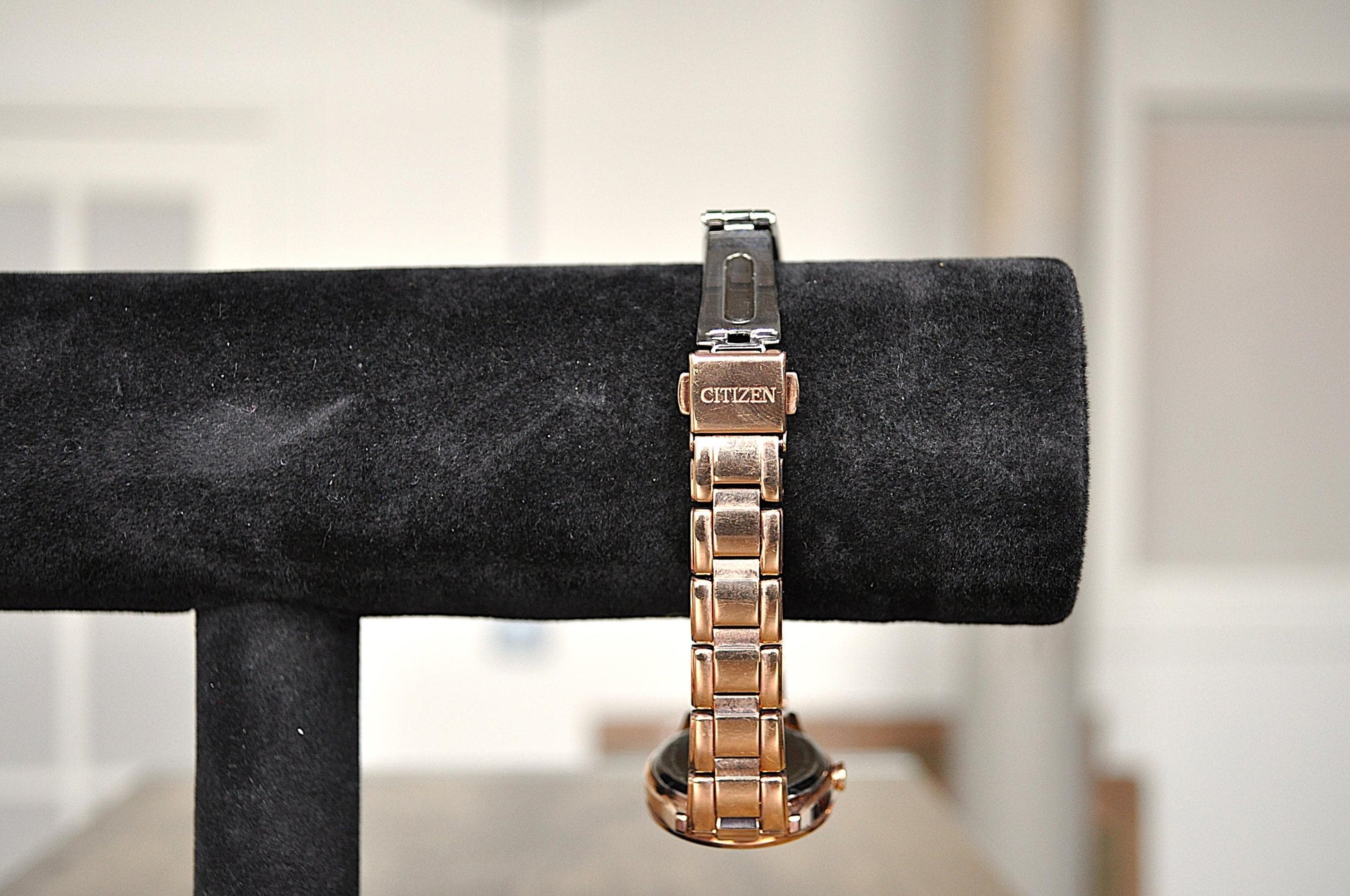 Savory Citizen Women's Silhouette Crystal Eco-Dive Rose Gold Tone Watch - Citizen Eco-Drive Watch - Citizen FE1123-51Q - Working!