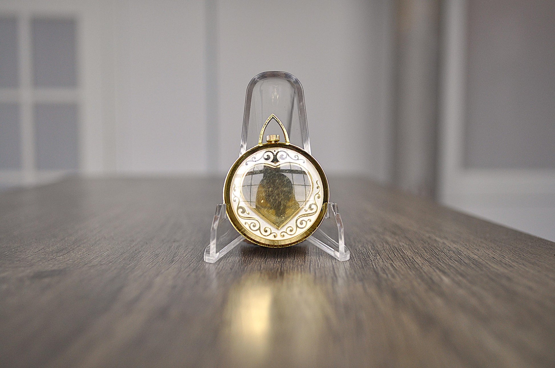 Vintage BVN De Luxe Swiss 1970's Necklace Heart Charm Watch - BVN De Luxe - Kurt Berler Watches - 1970's Necklace Heart Watch - Not Working!