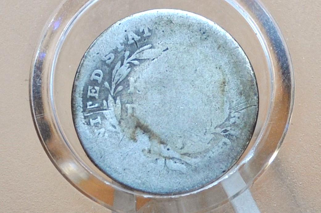 1837 Half Dime - AG - Large Date - First Year Made - 1837 Silver Half Dime / 1837 Us Half Dime Liberty Seated 1837