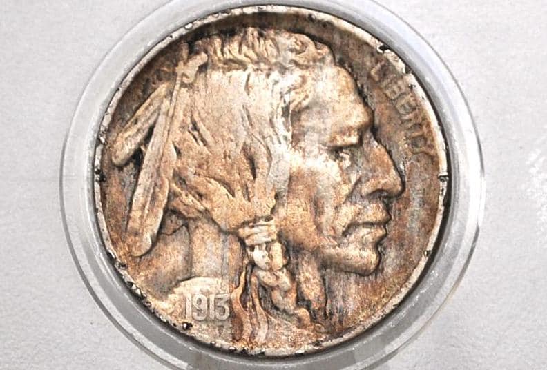 1913-D Buffalo Nickel Type 2 Denver Mint - Rare - XF (Extremely Fine) Grade / Condition - 1913 D Indian Head Nickel Type Two / Type II 1913D