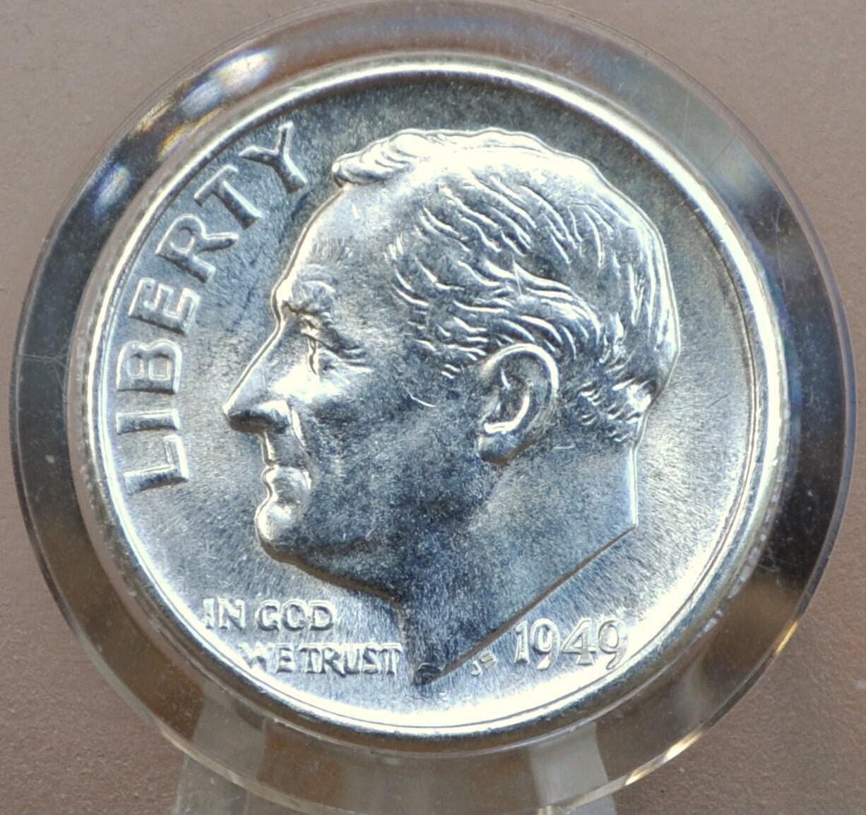 1949 Roosevelt Silver Dime PDS - Choose by Grade and Mint - 1949 S Silver Dime 1949 D Roosevelt Dime 1949 P