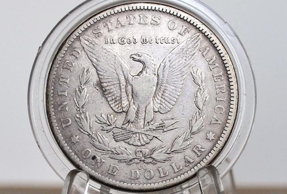 1892-CC Morgan Dollar - VF Grade / Condition - Carson City Mint 1892 Morgan Silver Dollar - 1892 CC Morgan