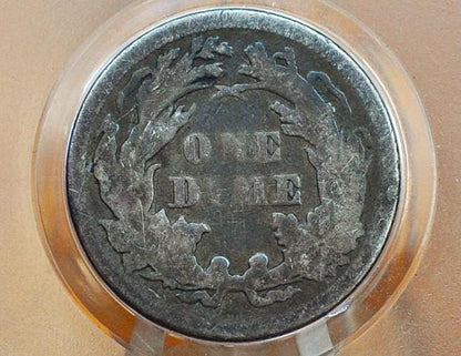 1876 Seated Liberty Dime - AG/G (About Good to Good) - 1876 Silver Dime / 1876 Liberty Seated Dime