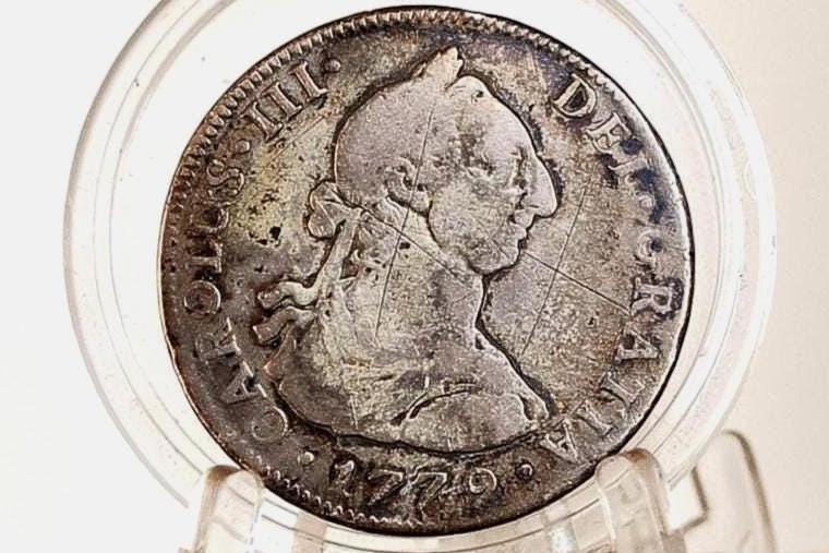 1779 Spanish 4 Reales, Mexican Spanish Colony - VF Detail - Spanish Silver Coin Colonial Era 1779 Four Reales Spanish Mexico, 1779 Mo 4R