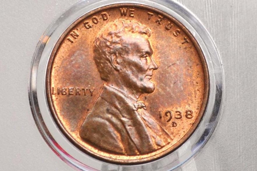 1938-D Wheat Penny - VF to EF (Very Fine to Extremely Fine) Condition - 1938D Wheat Ear Cent