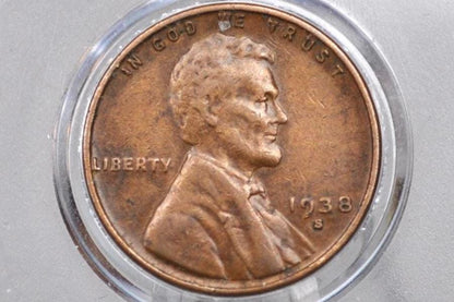 1938 P,D,S Wheat Pennies - Choose by Mint & Grade - 1938 S Wheat Cent 1938 D Penny 1938 Wheat Ear Cent 1938 S Cent