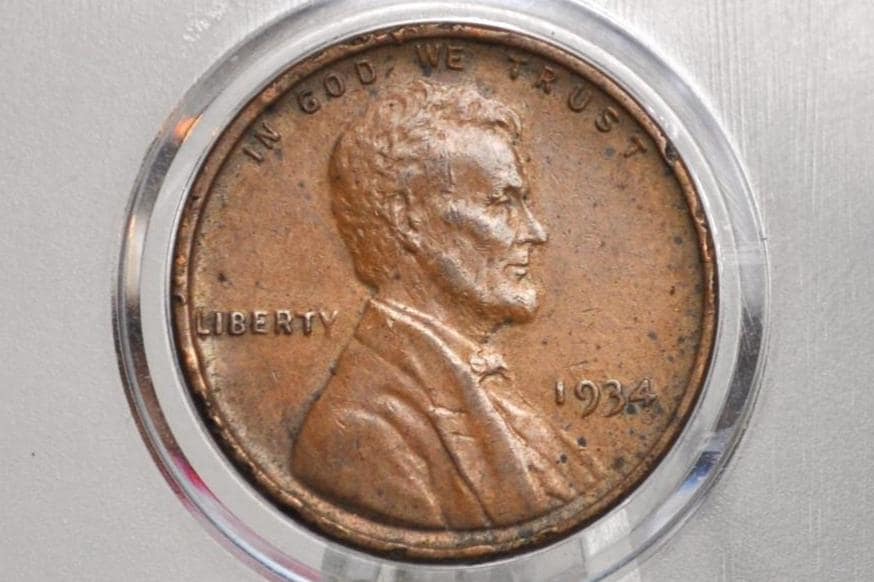 1934 Wheat Penny - F-EF (Fine to Extremely Fine) Condition - 1934 P Wheat Ear Cent