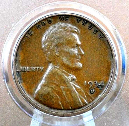1934 Wheat Pennies, P&D Mints - Choose by Mint and Grade - 1934 Wheat Ear Cent 1934 D Wheat Back Penny 1934
