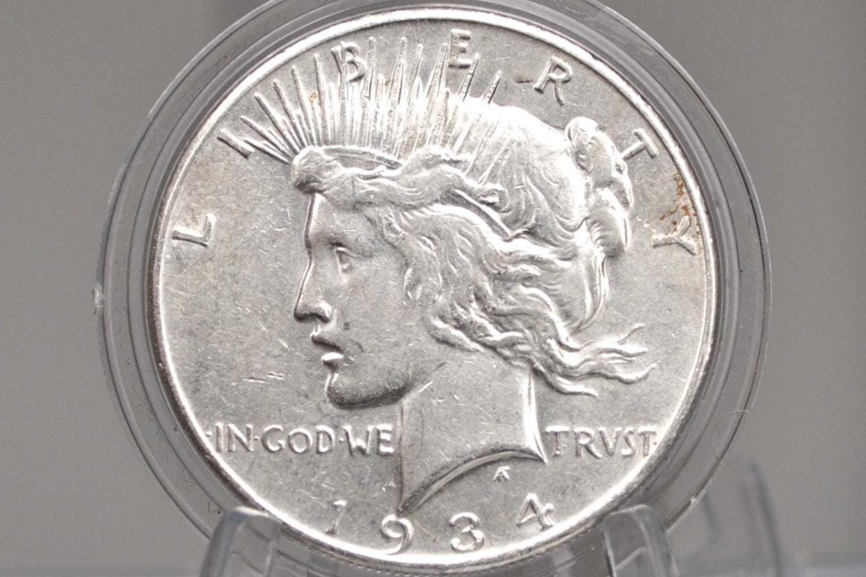 1934-S Peace Dollar - Choose by Grade - 1934 S Peace Silver Dollar - San Francisco Mint - Semi-Key Date Silver Dollar 1934 S