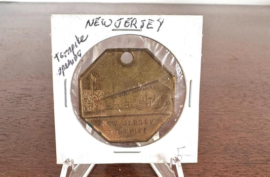 Antique 1951-1952 Opening of the New Jersey Turnpike Token - New Jersey Turnpike Opening Commencement Token - New Jersey Commemorative Token