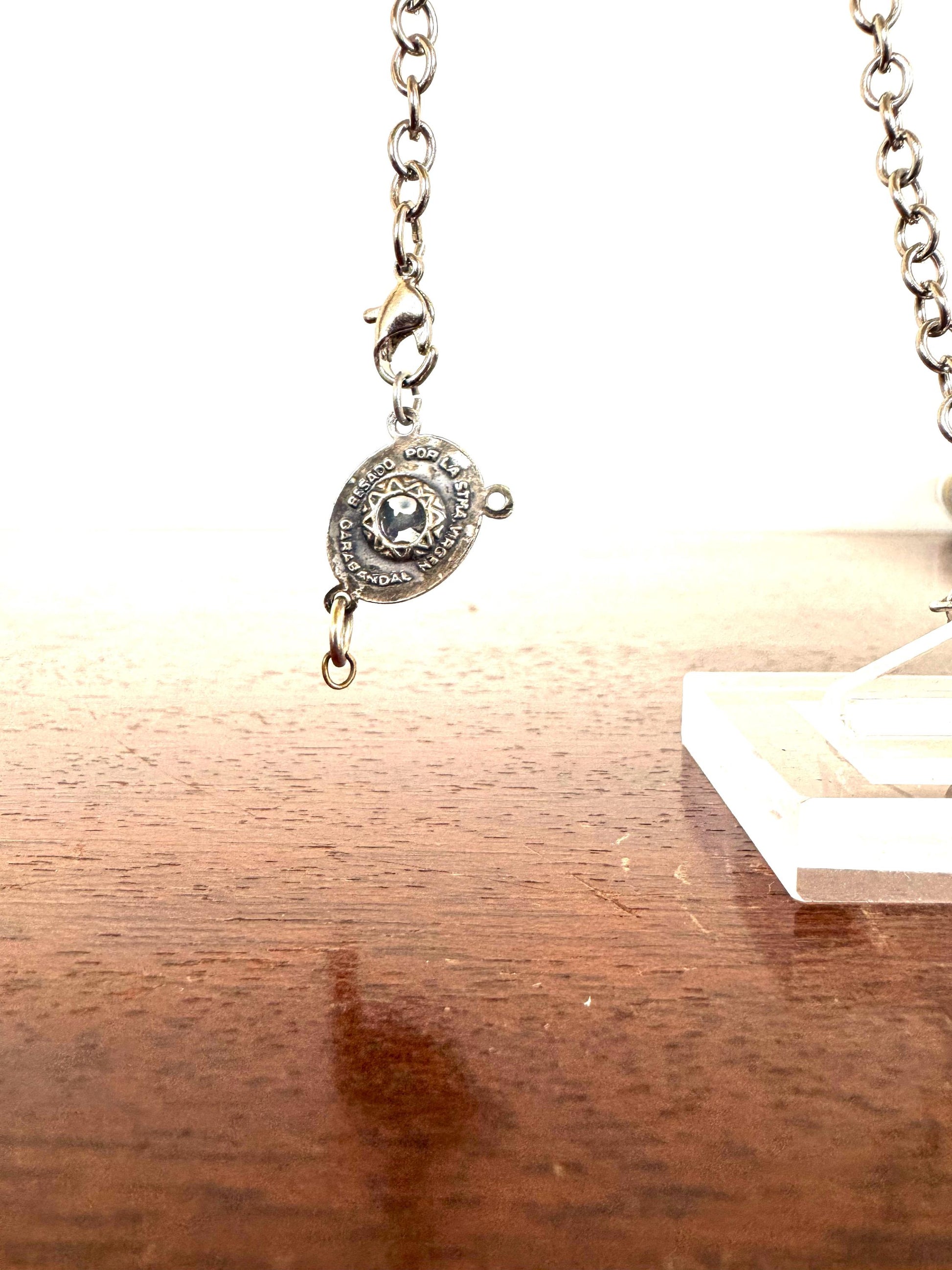 Vintage Our Lady of Garabandal Besado Por la Stma Virgen Rosary Charm - Our Lady of Garabandal - Mary Magdalene Charm