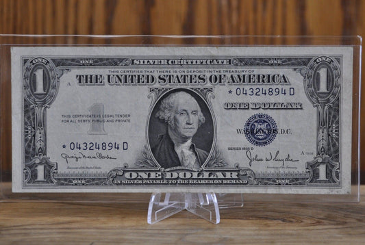 1935 D Star Note Silver Certificate Narrow - Choice of Grade - D Series Silver Cert 1935* Star Note - High Grade Fr#1613N*