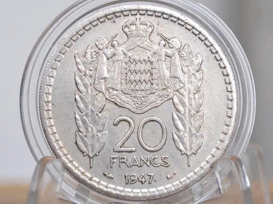 1947 20 Francs Monaco - UNC Condition - Louis II - Unique European Coins -