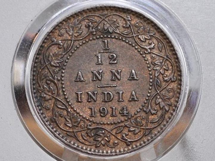 India 1/12 Anna 1914 - Uncirculated - 1914 India 1/12 Anna - British India One Twelfth Anna, High Grade, Great Coin