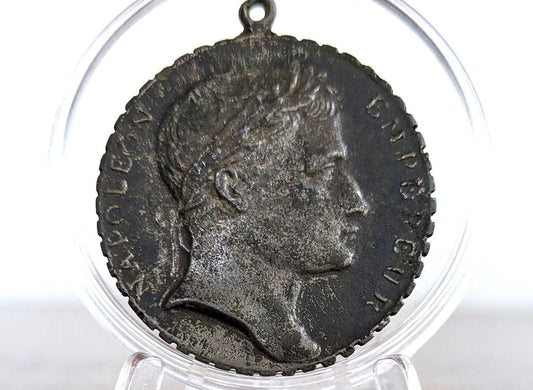 Coronation of Napoleon in Milan, Italy Medal - Iron Crown of Monza Reverse - Napoleon as King of Italy -Great Condition - Historical Medal