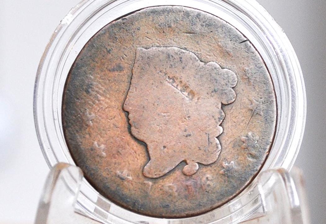 1816 Matron Head Large Cent - Choose by Condition / Grade - US Large Cent 1816 Coronet Liberty Head Cent - 1816 US Cent