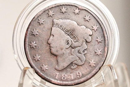 1819 Matron Head Large Cent - Choose by Coin / Grade - US Large Cent - 1819 Coronet Liberty Head Cent - 1819 US One Cent