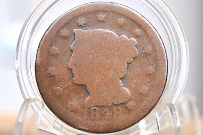 1848 Braided Hair Large Cent - Choose by Grade VG-VF - 1848 Coronet Cent - 1848 US Large Cent - Braided Hair 1839 to 1857