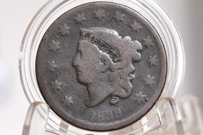 1833 Matron Head Large Cent - VG (Very Good) Grade / Condition - 1833 Liberty Head Cent - 1833 One Cent - Matron Head 1816 to 1835