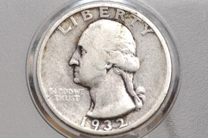 1932-S Washington Silver Quarter - G (Good) Condition - San Francisco Mint - Key Date Quarter 1932 S - 1932 S Washington Quarter Collection