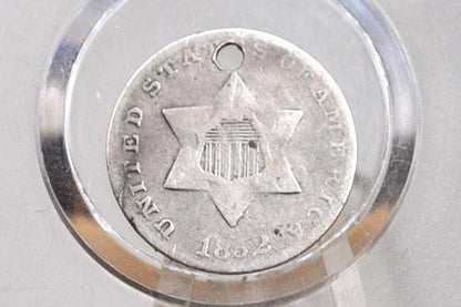 1852 Three Cent Silver US Coin - Choose by / Grade / Condition - 1852 3 Cent - Trimes / Silver 3 Cent Pieces - Good Type Coin