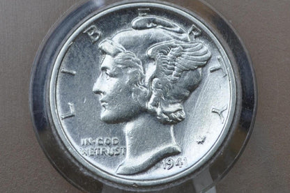 1941 Mercury Silver Dimes, P,D,S - Choose by Mint & Grade - 1941 S Dime 1941D Silver Dime 1941 Mercury Dime US Dime 1941