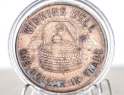 Chicago Ivanhoe Wishing Well Trade Dollar Token - 3000 North Clark Street - Vintage United States Exonumia -