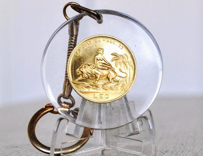 Astrological Good Luck Token - Leo Good Luck Token Encased in Resin - Lucky Numbers 2 & 7 - Unique Token - Zodiac Sign Charm
