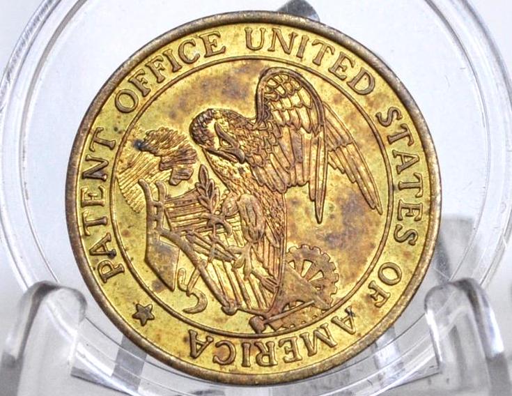 United States Patent & Trademark Office Science Souvenir Token - Vintage US Tokens - US Government Souvenirs -